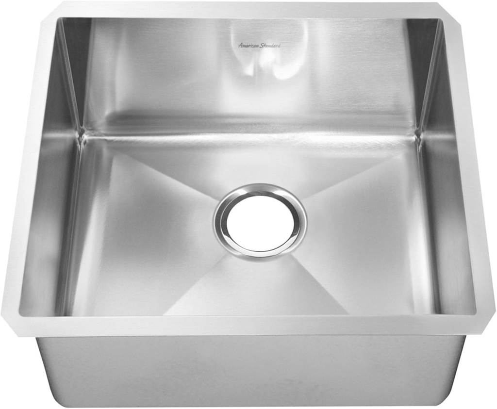 American Standard 18SB.10231800.075 Pekoe Extra deep Undermount 23x18 single Bowl Kitchen Sink with Included Drain & Bottom Grid, Stainless Steel