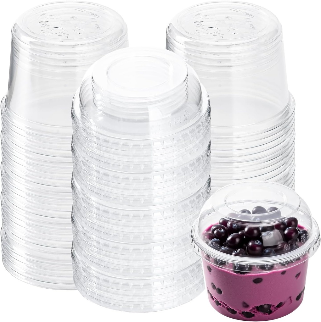50 Sets 16oz Acai Bowls with Lids - Disposable Plastic Bowls, Clear Containers with Covers for Acai, Leak Proof Acais Storage Bowl for Picnic, Camping and Kitchen, BPA-Free