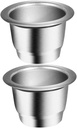 2Pcs Reusable Coffee Strainers Household Coffee Filters for Brewing Capsules Portable Easy to Clean Suitable for Home and Restaurant Use
