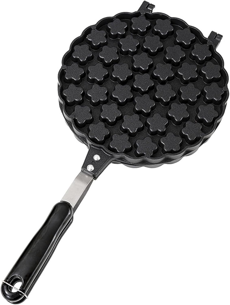 Onigiri Mold, Nonstick Waffles Maker Eggs Bubble Pans Double Side Eggs Waffles Maker Aluminum Alloy Eggettes Pans Baking Plate Easy to Use