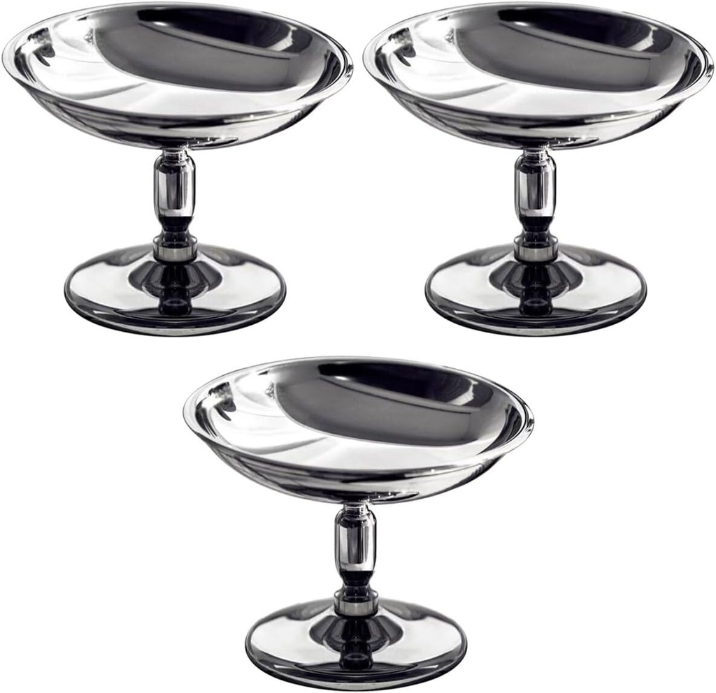 3pcs ice cream bowl fruit salad bowl mousse serving cups dessert serving cup appetizer plates footed pudding cup serving cup snack cup fine Stainless steel ice cream cup