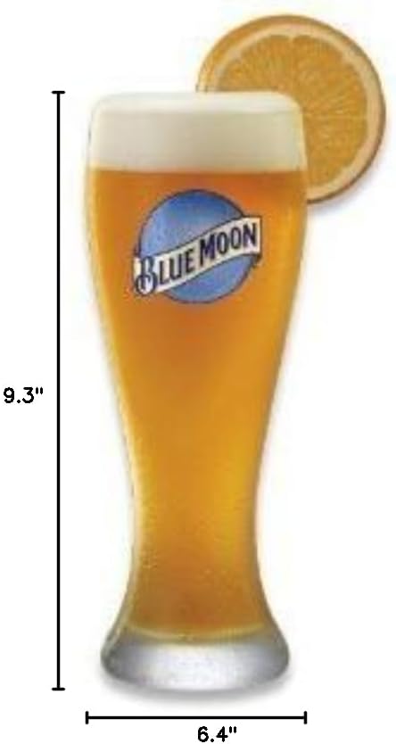 Blue Moon 16 Ounce Wheat Beer Glass Set - Set of 2