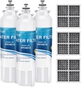 Water Filter for LG LMXS30776S, LSXS26326S, LSXS26366S, LSXS26366D, LMXC23746D, LMXS30776D, LSXC22426S Refrigerator Models with 3 LT120F Air Filters.