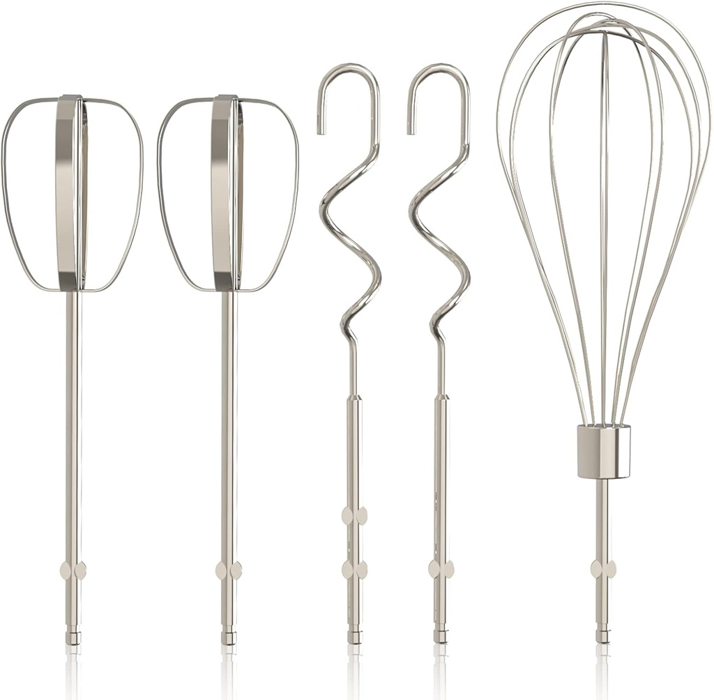 Hand Mixer beaters 5x Stainless Steel Accessories Suitable for all Yomelo Model