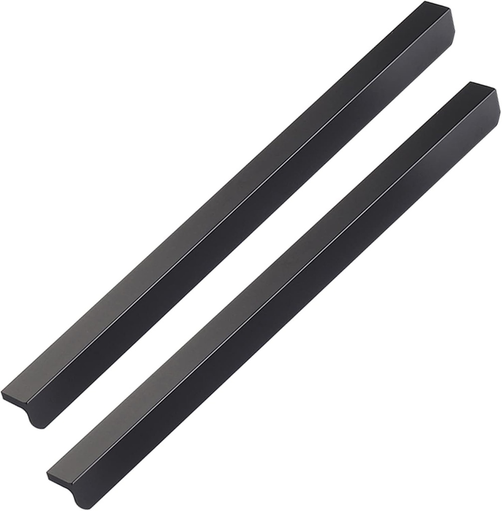 Cabinet Handles 2 Pack Drawer Pulls Matt Black Cabinet Handles L-Shaped Design Minimalist Finger Pulls Cupboard Hardware Aluminum Alloy Knobs Handles Gate Cabinet Door Levers