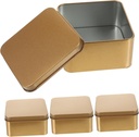 10pcs Square Tin Canisters for Tea Candy and Cookie Storage Metal Boxes with Fine Workmanship for Home Organization and Packaging