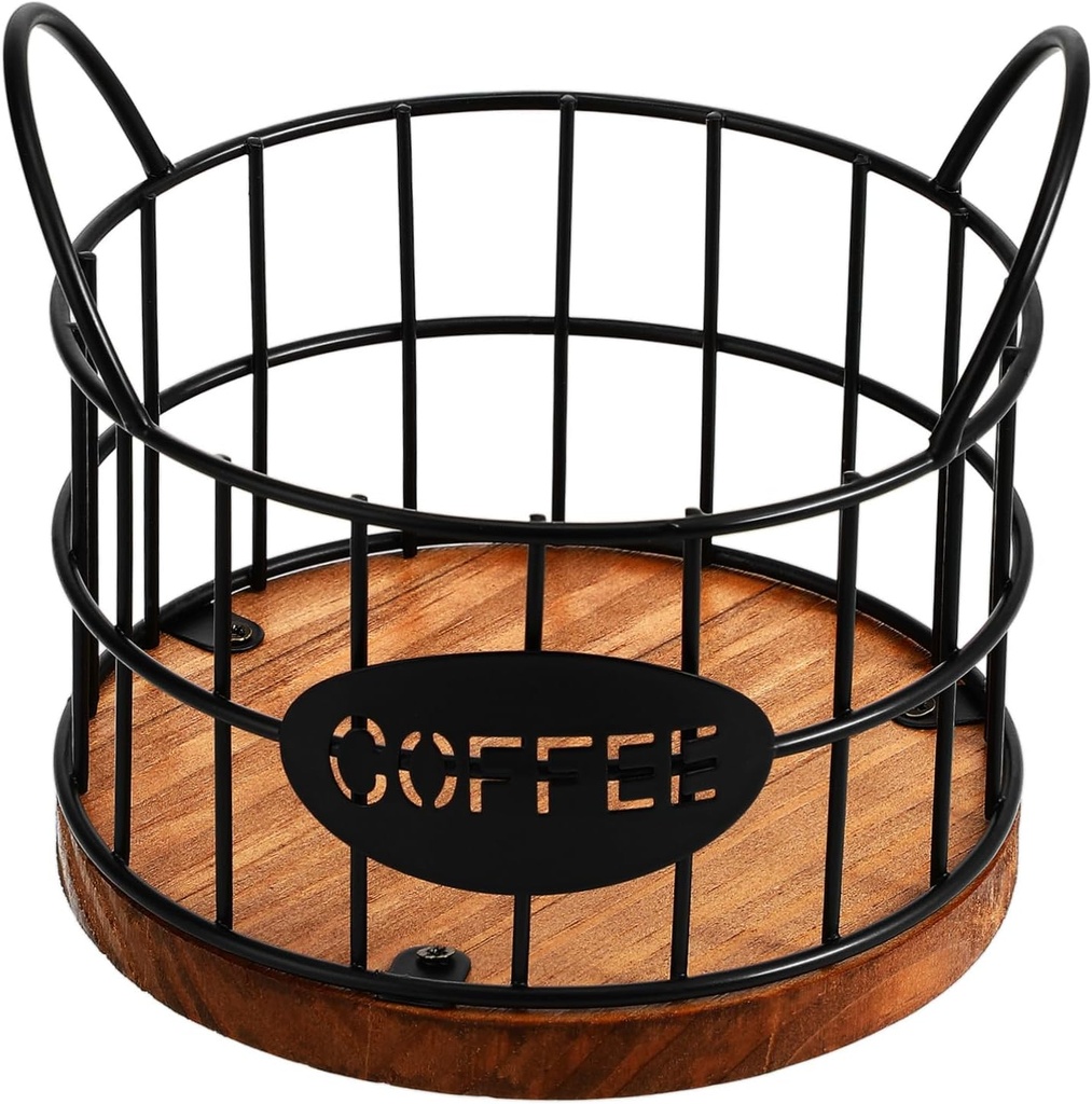 PRETYZOOM Coffee Pod Holder with Handles Storage Basket for Coffee Station Accessories Chic Metal Wire Design for Easy Access and Versatile Use for Fruits and Snacks Sturdy Construction