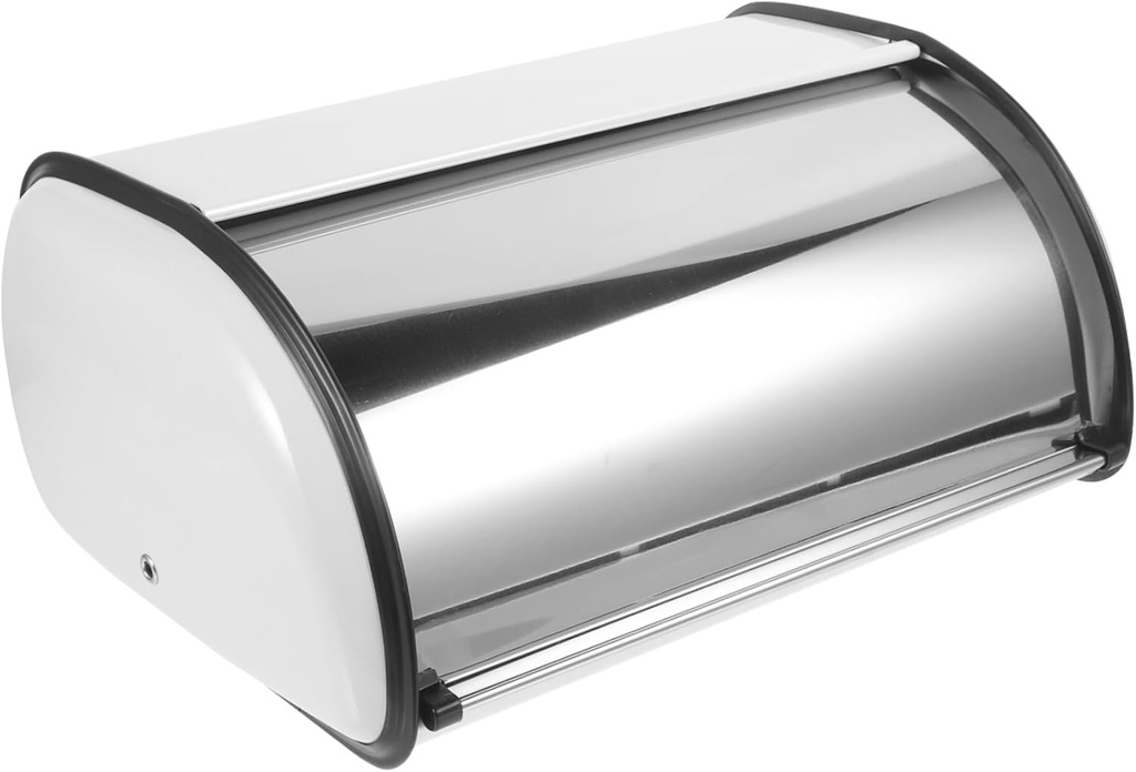Stainless Steel Bread Box Kitchen Counter Bread Holder Capacity for Home Shop