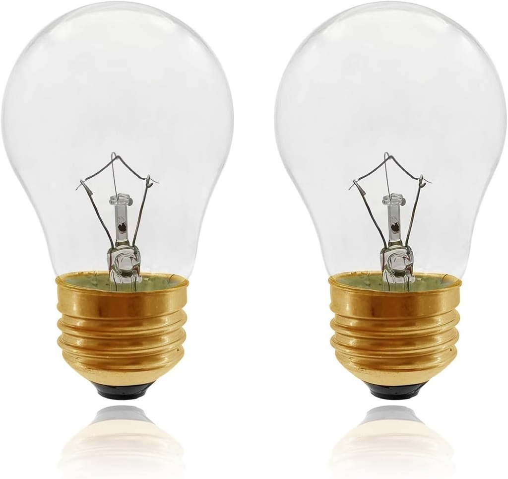 Appliance Oven Light Bulb A15 40 Watt Light Bulb,High Heat Incandescent Bulbs Resistant Appliance for Oven, Stove, Refrigerator, Microwave E26 Medium Base