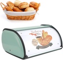 Bread Box for Kitchen Countertop Bread Container, 5.9x9.4x13in Large Bread Box Bread Keeper Breadbox Bread Holder, Stainless Steel Bread Box Bread Storage Container