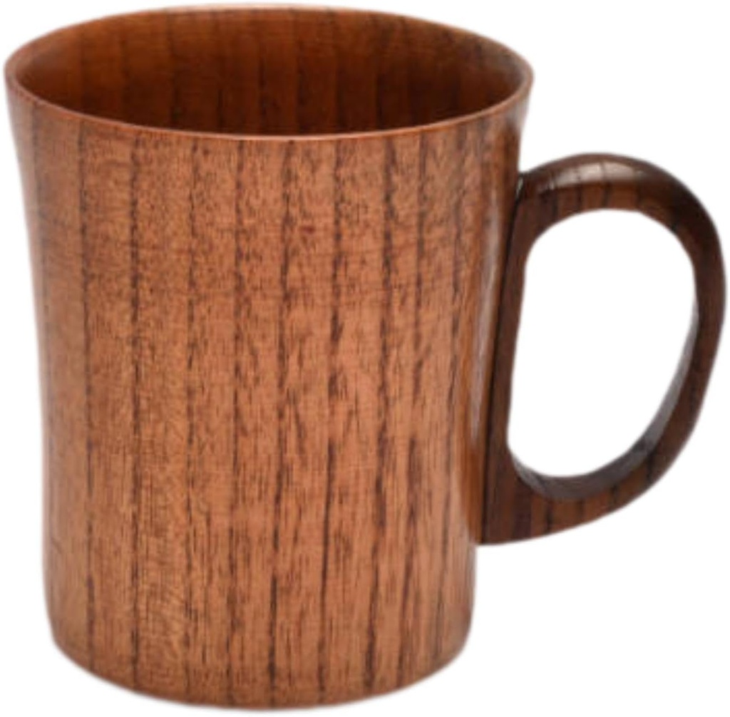 Wood Cup Traditional Drinkware Hand,Polished,Drinking Cup Portable Retro Handmade Small Water Tea Cup Japanese Sake Cup, S