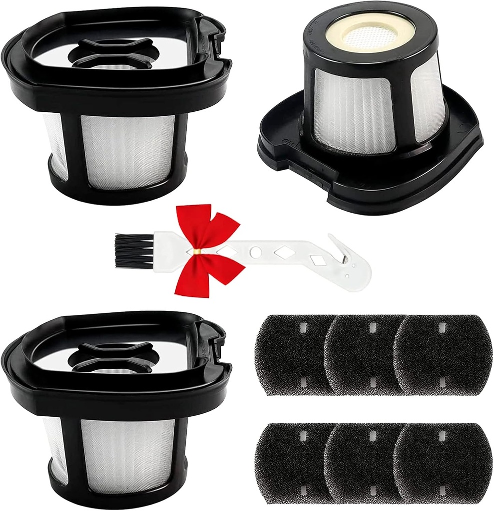 3 Pack Handheld Vacuum Filter for Bissell Pet Hair Eraser Lithium Ion Hand Vacuum filter Replacement 2390 2390A 2389 2579 2284W Replaces 1614203 1614212 1614204 with 1 Little Brush for Gift