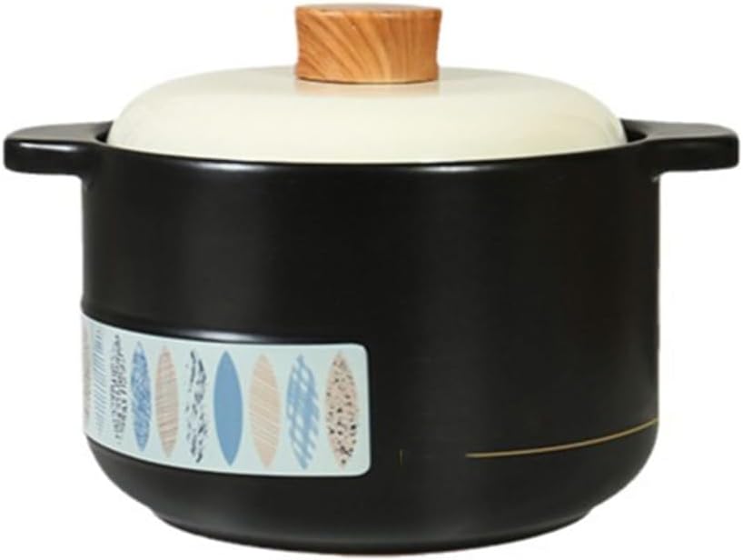 Crock Pot Gas High Temperature Resistant Dry Burning Non-Cracking Gas Stove Casserole Casserole，Svart 28 * 15.5CM