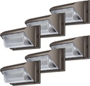 120W LED Wall Pack Light,18000LM 5000K LED Security Flood Lighting 110V-277V Commercial and Building IP65 Waterproof Outdoor Wall Mount Exterior Light for Garage Warehouses Yard 6 Pack