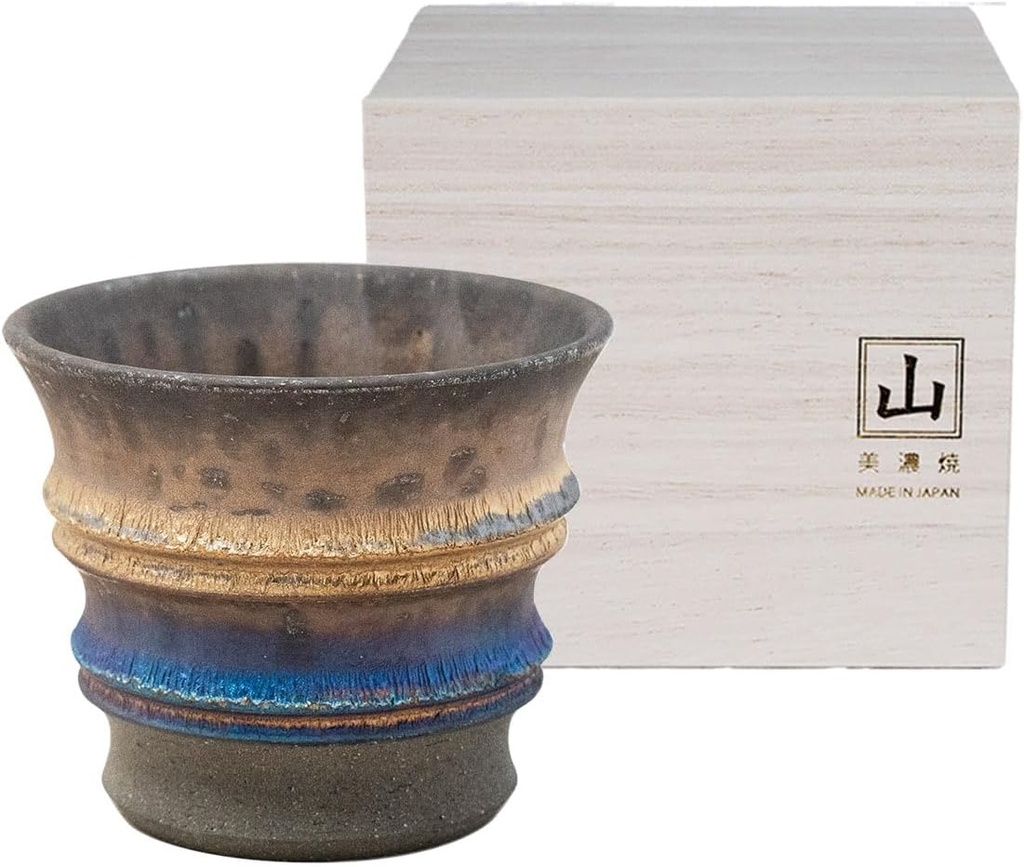 Marusan Kondo 06711 Cup, Shochu Cup, Sake Bowl, Coloring, Handmade, Present, Gift, In Wooden Box