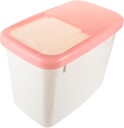 10kg Rice Storage Box Airtight Container for Rice Grains Pink Plastic Jar Moisture Sealed Grain Bin Random Style