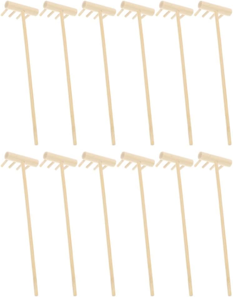 GANAZONO 12pcs Mini Zen Garden Rakes Zen Garden Sand Rake Set Zen Garden Tools Accessories for Meditation Tools Tabletop Decoration