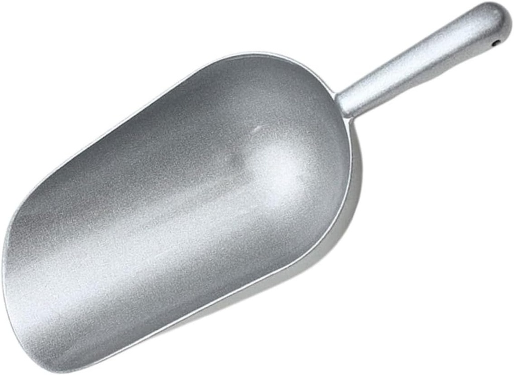 1Pc Silver Zinc Alloy Food Shovel with Ergonomic Handle for Scooping Flour Dried Fruits Ice and Kitchen Ingredients Rust-resistant Kitchen Tool