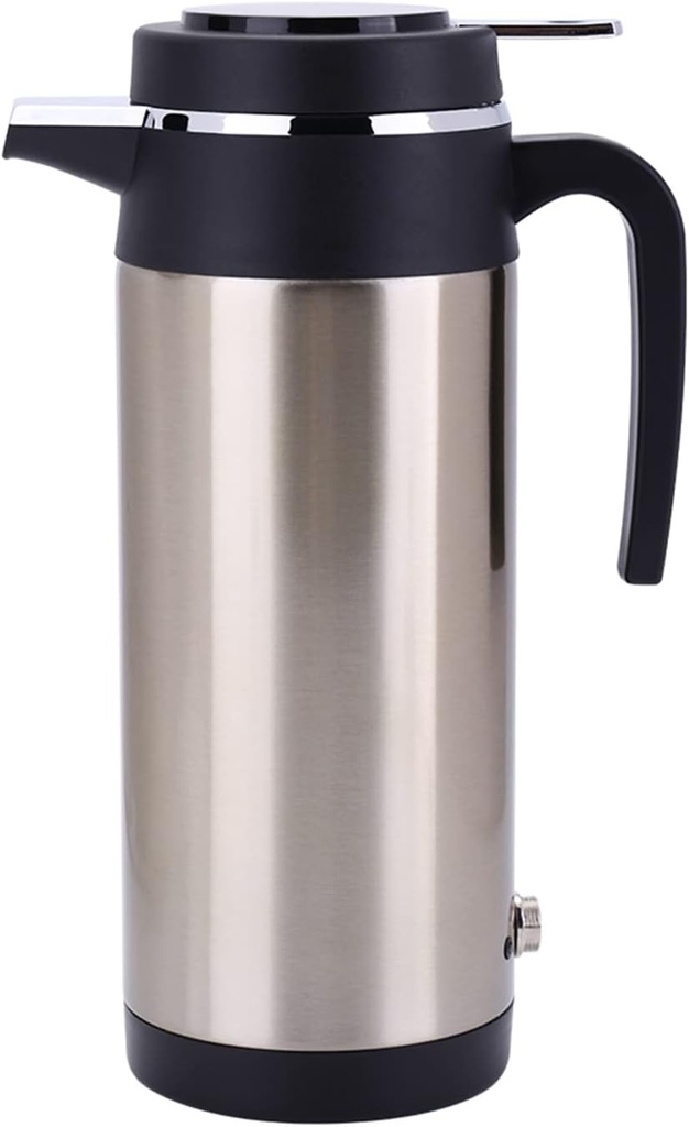 Travel Car Kettle,850ml 24V Portable Car Water Heater Bottle Car Heating Cup Car Heated Mug Travel Water Boiler with Cigarette Lighter Charger for Water Tea Coffee Milk