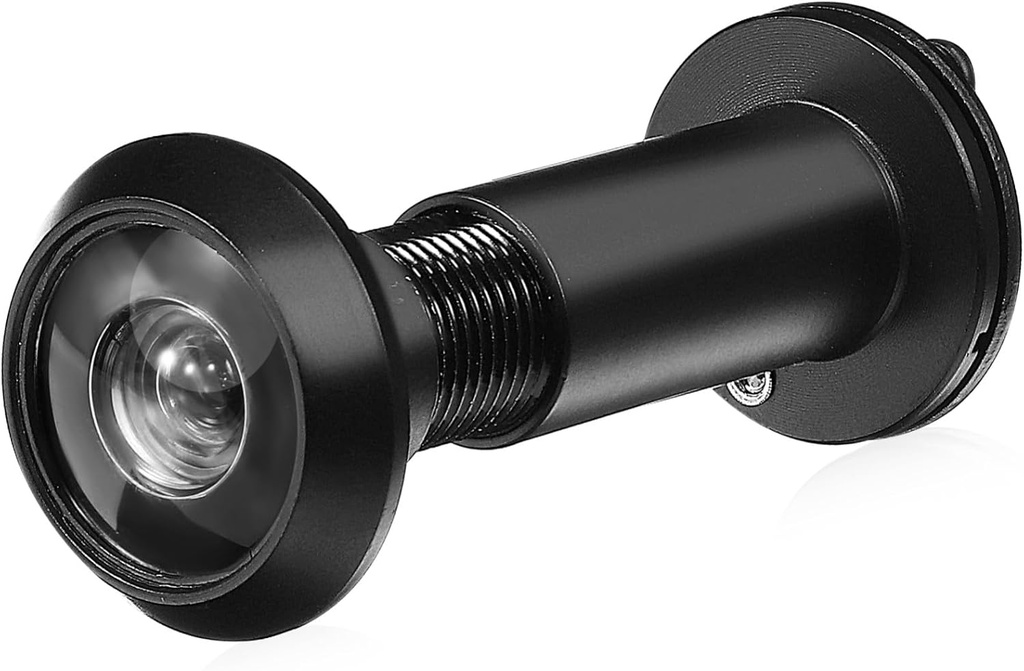 Gatuida Wide-Angle Door Peephole Viewer with Adjustable and Privacy Rear Cover Clear Optical Glass for Front Door Security Matte Black for Home