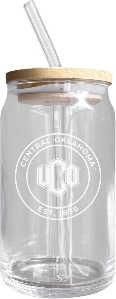 R and R Imports University of Central Oklahoma Bronchos NCAA 12 oz Engraved Can Glass Single