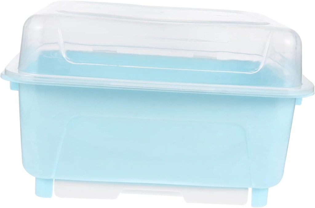 Household Kitchen Tableware Storage Box Cover Multi-Functional Dish Rack and Cutlery Draining Compact Design for Organizing Utensils and Bowls