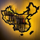 Multifunctional Storage Rack Liquor Bottle Display Shelf Supports Display Shelf Bottle Storage Rack Wine Bottles Display Wall Storage Shelf for Bar Cafe Kitchen Living Room Wine Cellar.