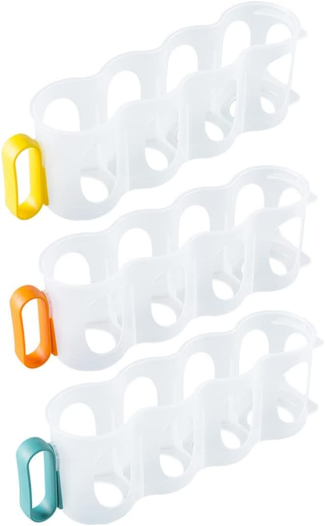 OUNONA 3pcs Soda Can Organizer for Refrigerator Stackable Beverage Dispenser Easy Access Drink Holder for Cans Plastic for Kitchen and Party Use Random Color