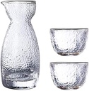 Sake Cup Set, Wine Cups Whiskey Decanter Set of, 2/4 Glass Cups Whiskey Sake Bottle Glass Sets, Small Sake Cup-Silver||2cups