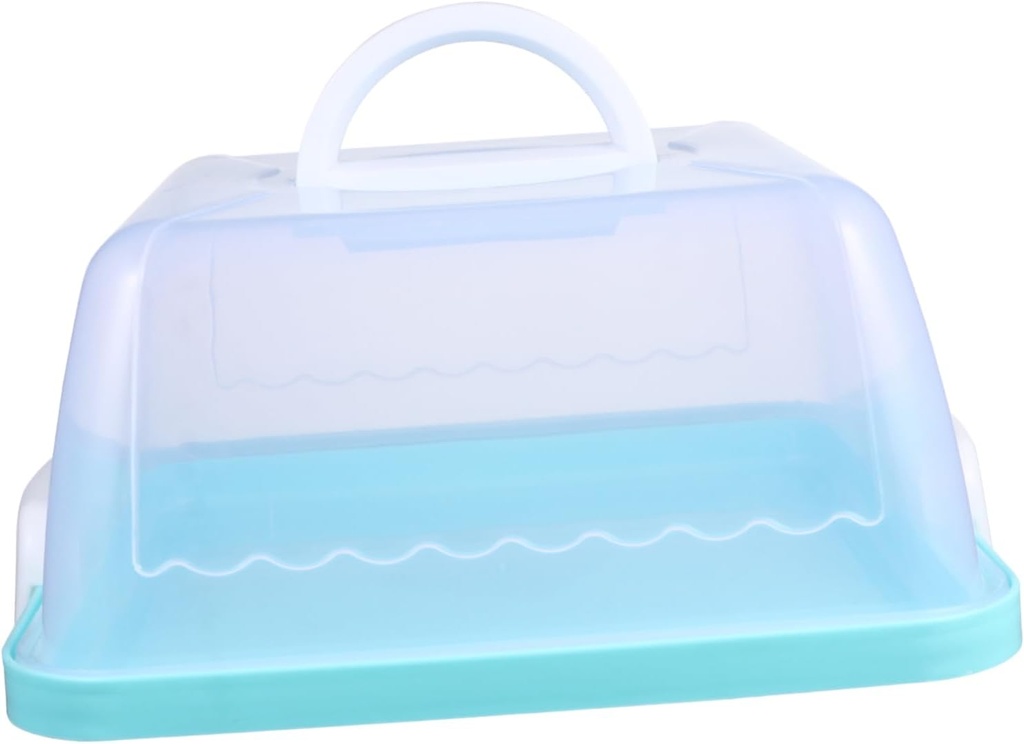 Thick Transparent Portable Cake Box with Lid Plastic Cake Carrier for Birthday Wedding Shower and Party Use