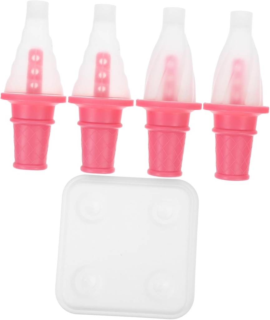 DIY Ice Cream Mold Cherry Blossom Pink Reusable Popsicle Maker for Homemade Treats with Easy Clean Design for Family Fun and Office Use