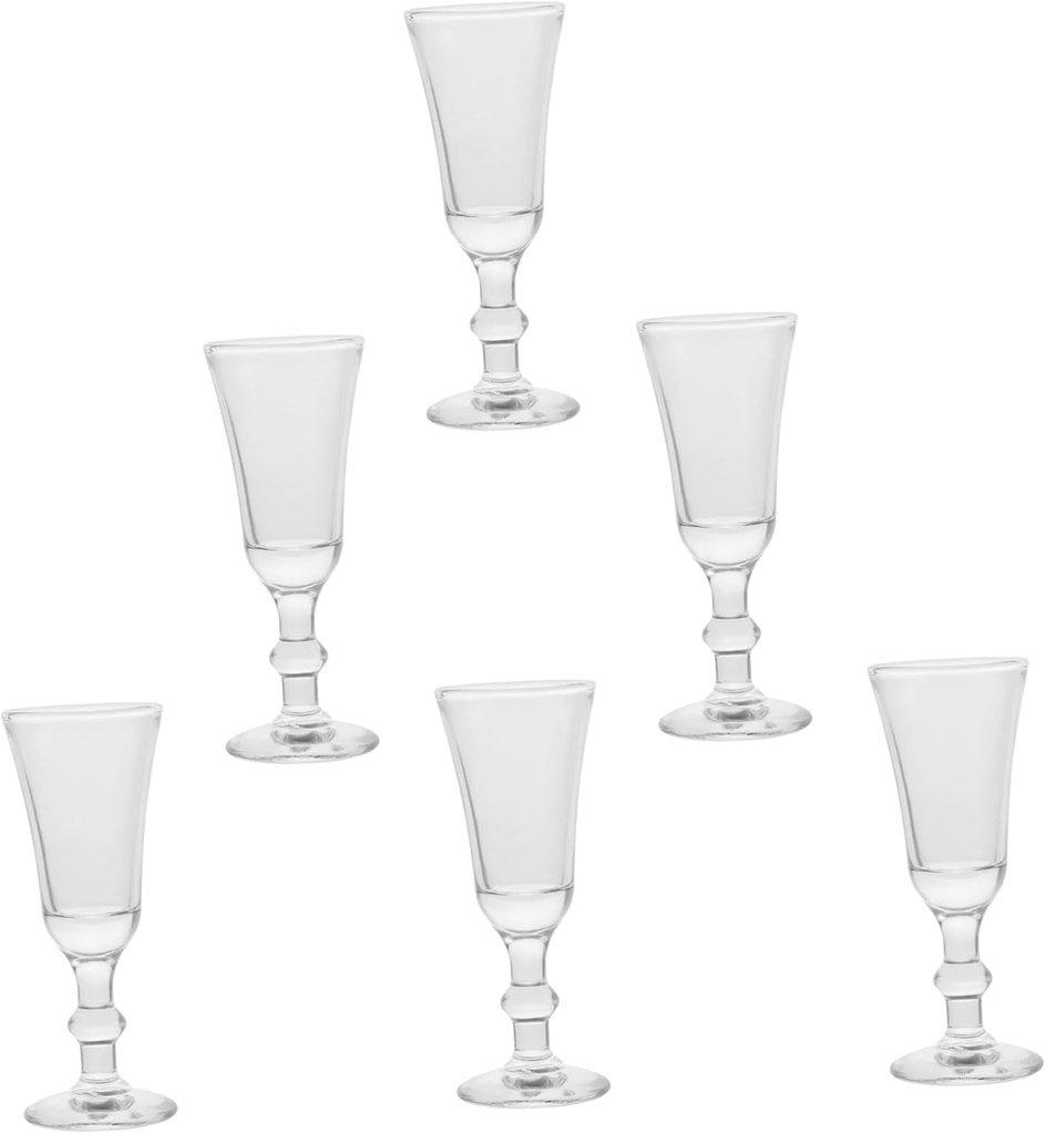 IMIKEYA 6pcs Clear Glass Cocktail Goblets Elegant Stemware for Party Wedding Anniversary Household Wine and Liquor Drinking Cups with Stable Design and Unique Craftsmanship