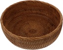 Medium Round Rattan Basket Storage Boxes for Shelves Kitchen Fruit Basket Bread Organizer Eco-friendly