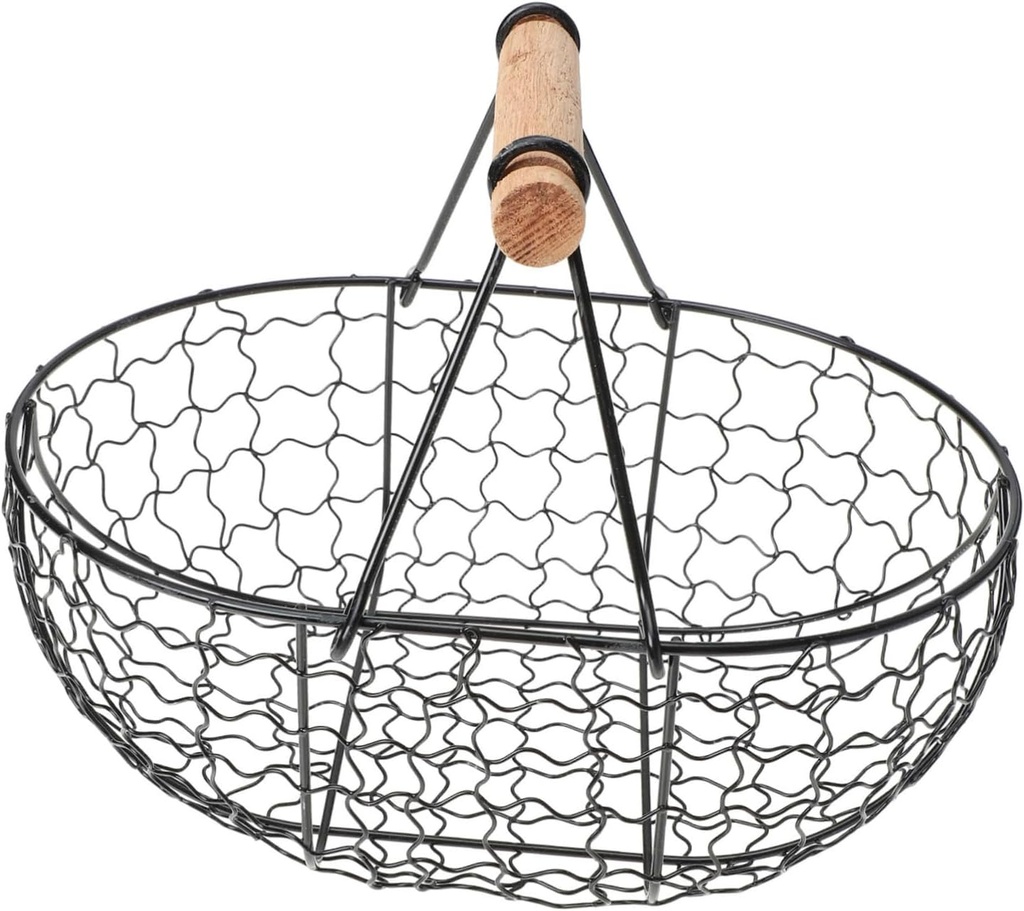 Zerodeko Small Storage Basket Fruit Holder Decorative Iron Basket Kitchen Organizers for Home