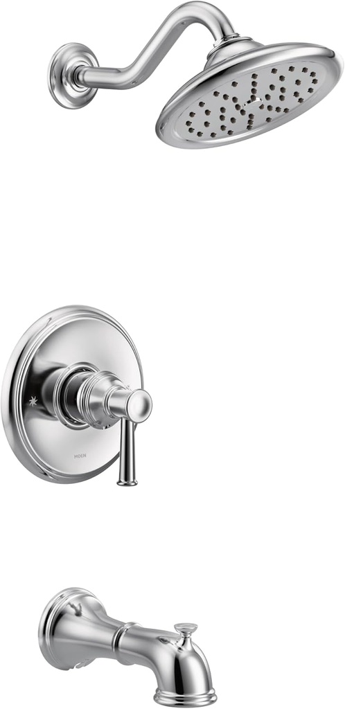 Moen UT3313EP Belfield M-CORE 3-Series 1-Handle Eco-Performance Tub and Shower Trim Kit, Valve Required, Chrome