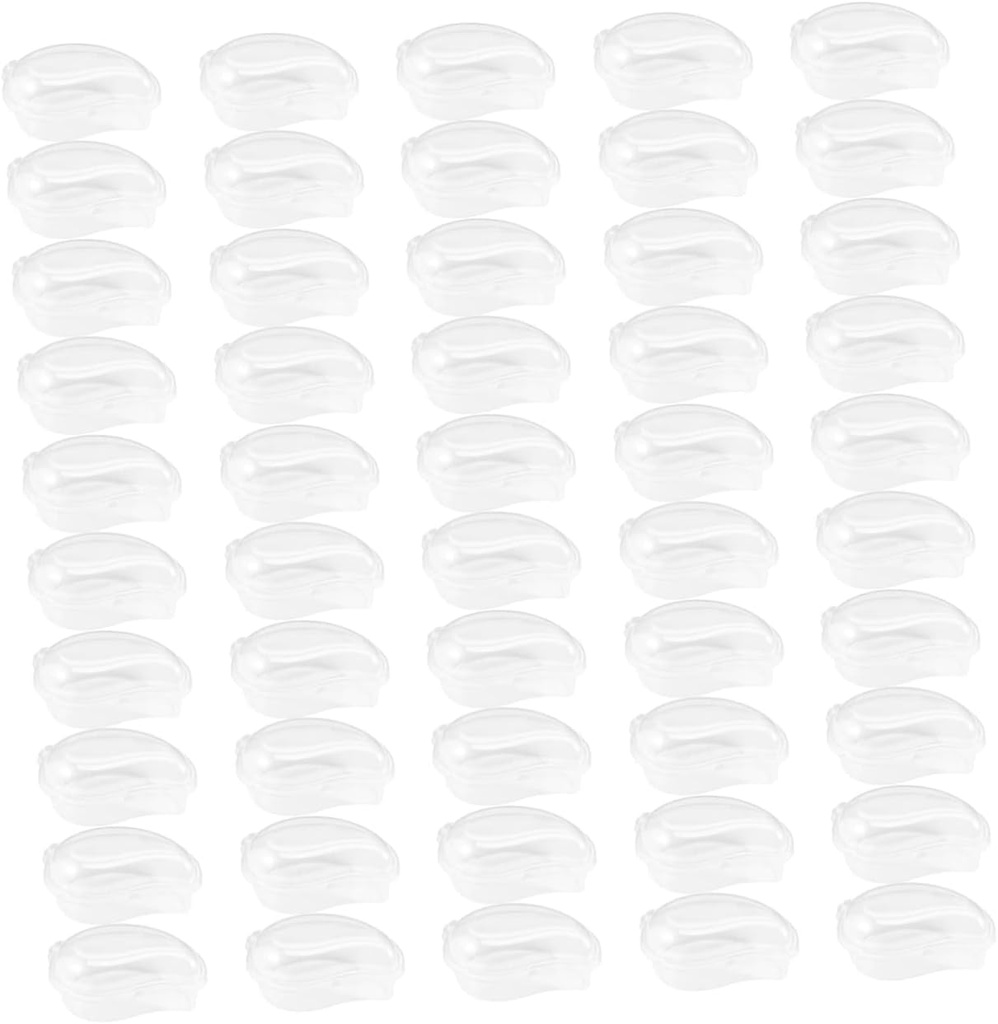IMIKEYA 50 Pcs Mango Shaped Individual Cake Slice Containers - Clear Plastic Dessert Boxes for Cake - Pie and Pastries for Bakery Parties and Takeout Treats