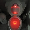 OriGlam Motion Activated Toilet Night Light, Auto Motion Sensor Toilet Seat Night Bathroom Nightlight with Red and Green Light