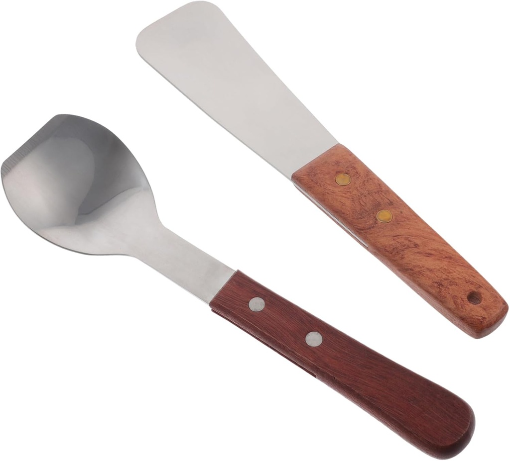 2pcs Stainless Steel Ice Cream Scoop Handle Practical Dessert Spoon for and Yogurt Comfortable to Clean for Ice Cream
