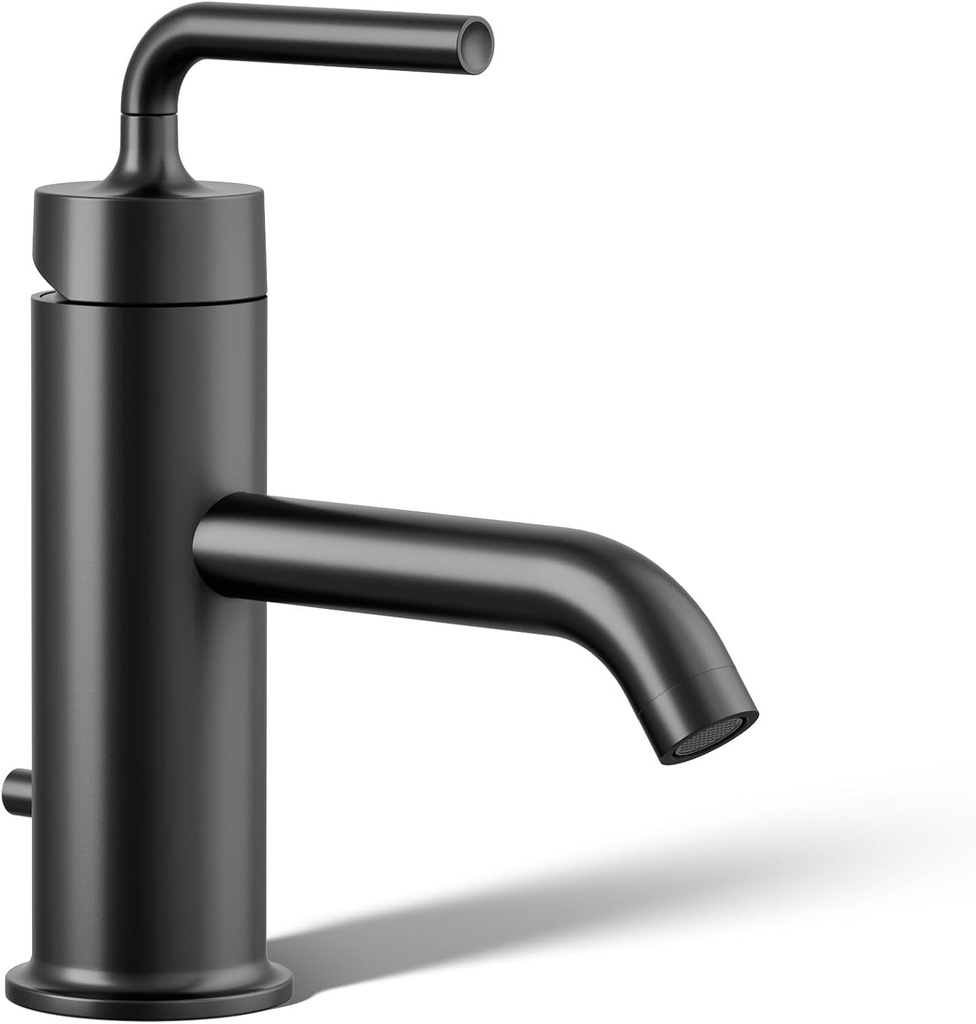 Kohler 14402-4A-BL Purist® Single-Handle Bathroom Sink Faucet with Straight Lever Handle, 1.2 gpm, Matte Black