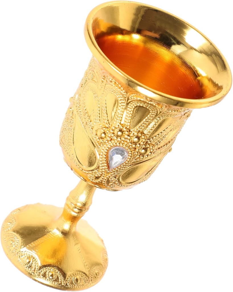 GLEAVI Cute Glasses Delicate Goblets High Stem for Wine Lovers Retro Decorative Cups