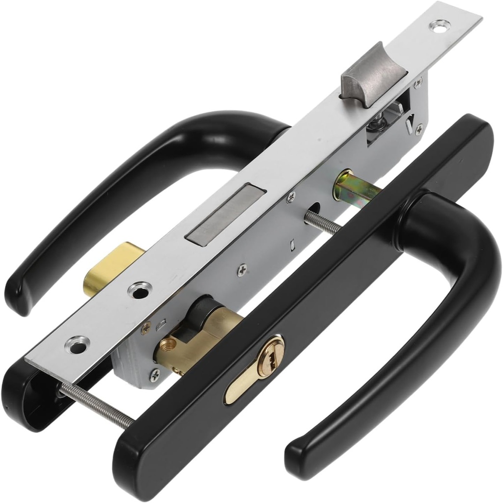 Veemoon Silent Entrance Door Handle Lock Aluminum Alloy Storm Door Handle for Replacement