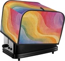 4 Slice Toaster Covers Bread Machine Cover Quilted Dustproof Fingerprint Protectors Small Washable Appliance Cover Rainbow Bread Maker Dust Protection Universal Size