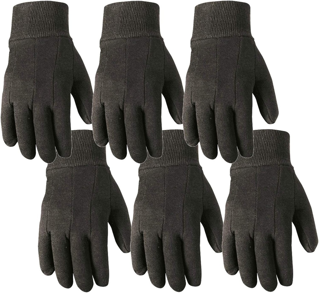 Wells Lamont Versatile Cotton All-Purpose Gloves Lightweight, Durable, Comfortable Jersey, 6-Pair Bulk Pack, Large (501LK)