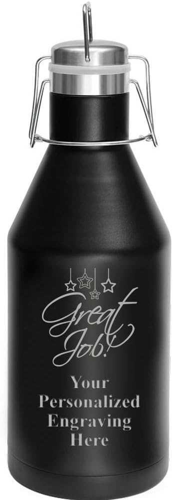 Custom Great Job Growler, 64 oz Custom Employee Appreciation Stainless Steel Growler, Engraving Included