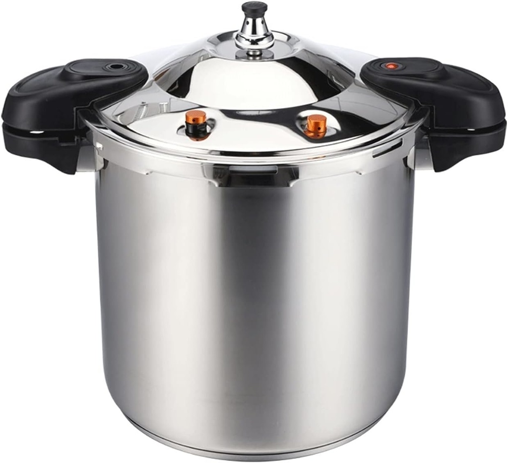 304 Stainless Steel Large Pressure Cooker, Explosion-proof High-pressure Six-layer Protection Commercial Large Family Soup Pot Slow Cooker(13L)