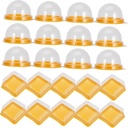 VALICLUD 100Pcs Mini Boxes Plastic Baking Containers for Moon Cakes Cupcakes Pastries Transparent Design for Parties Special Occasions