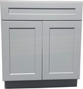 New Light Grey Shaker Single-Sink Bathroom Vanity Base Cabinet 36" Wide x 21" Deep -LGS-V3621