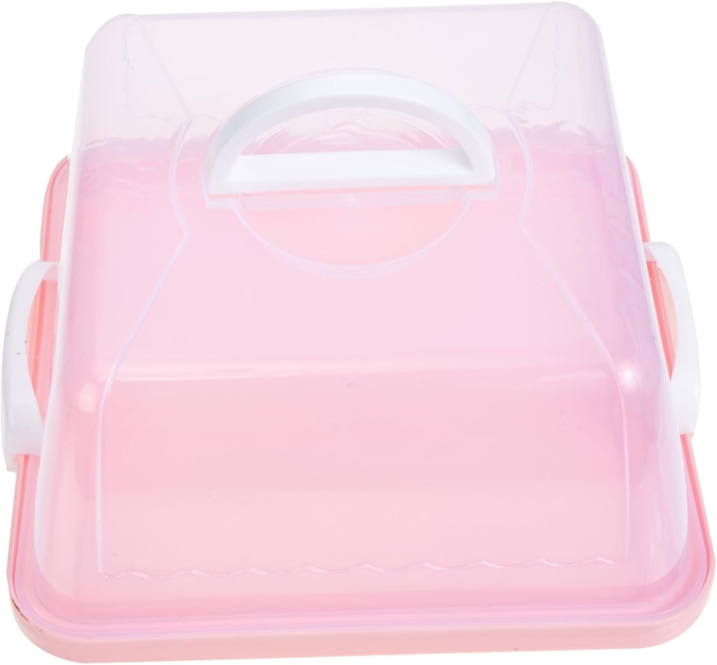 Transparent Cake Carrier with Lid and Handle Convenient Outdoor Cake Storage Holder for Birthday Cakes and Material for Parties