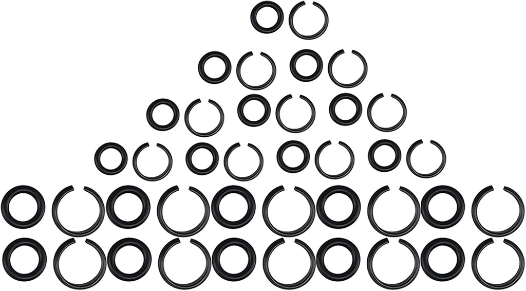 bizhala 10 Sets 3/8"" and 10 Sets 1/2"" Impact Retaining Ring Wrench Socket Clip with O-Ring, Compatible With Milwaukee Electric Wrench/Pneumatic Wrench