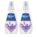 Crest Mouthwash/Mouth Rinse, 3D White Brilliance Whitening, Alcohol Free, Clean Mint, 2x1L (33.8 fl oz)